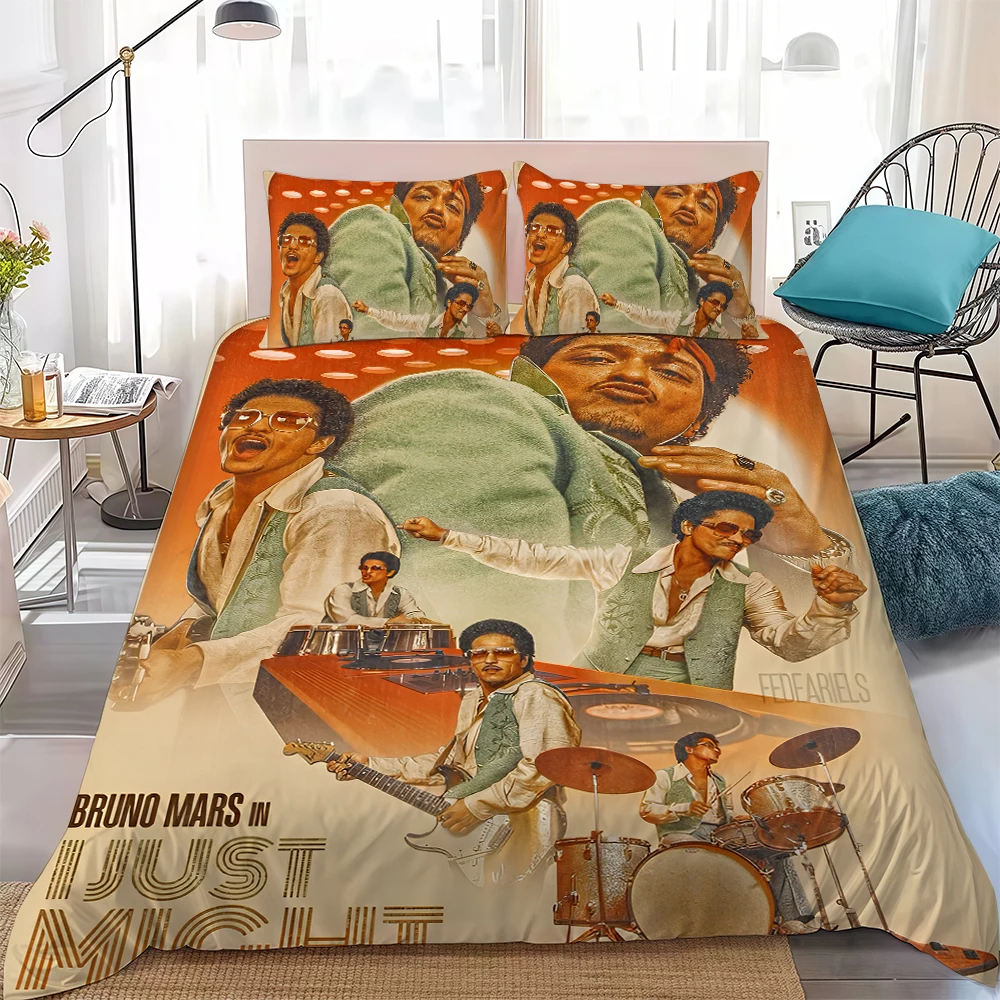 Singer Bruno Mars Retro Collection Bedding Set