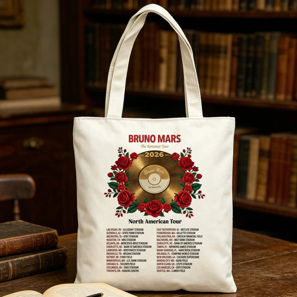 Bruno Mars Tour 2026 Tote Bag