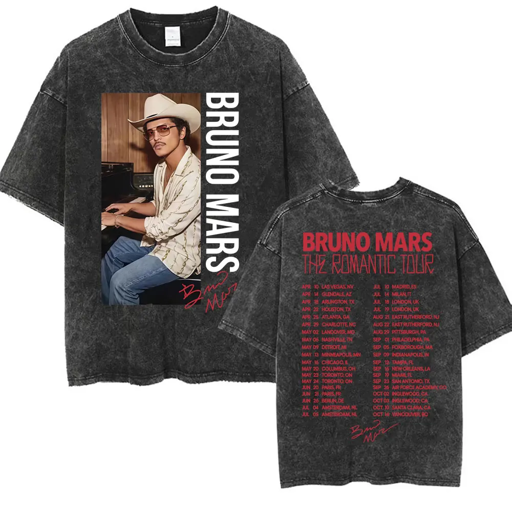 Singer Bruno Mars Mineral Washed T-shirt