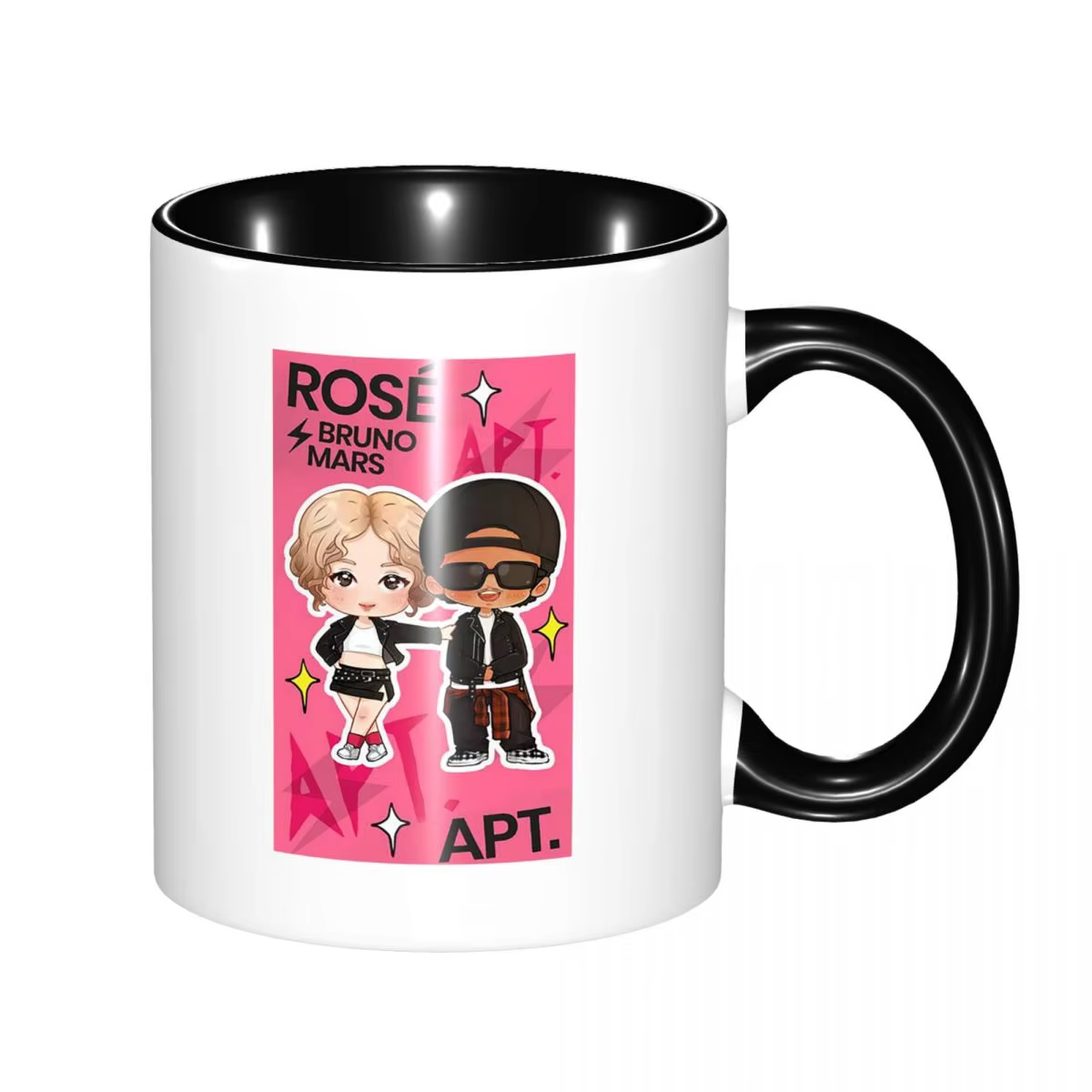 Chibi Bruno Mars And Rosé APT Mug