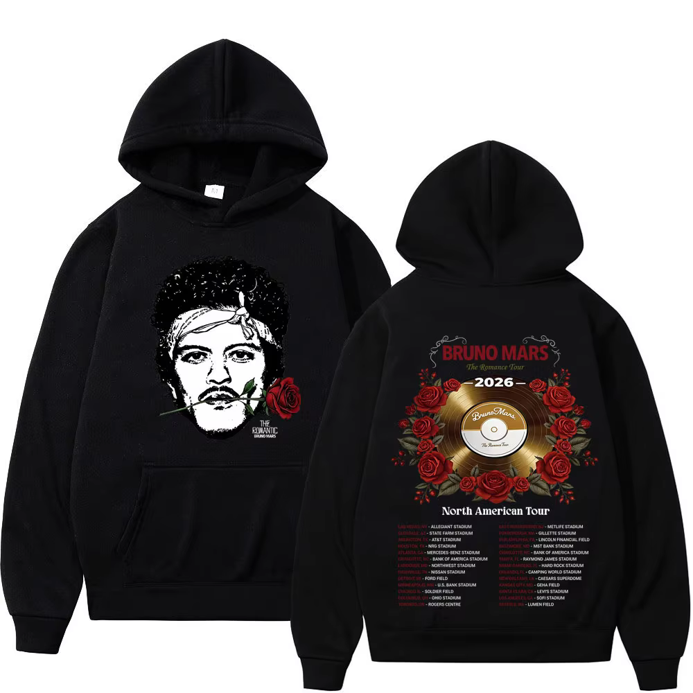 The Romantic Tour 2026 Bruno Mars Hoodie