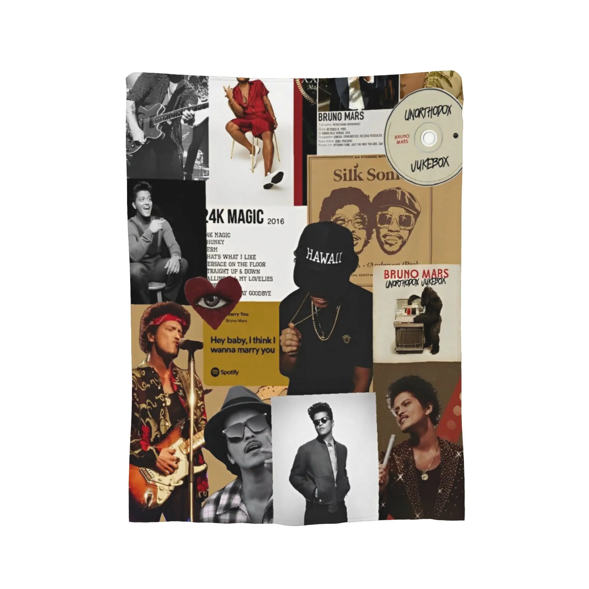 Singer Bruno Mars Romantic Blanket