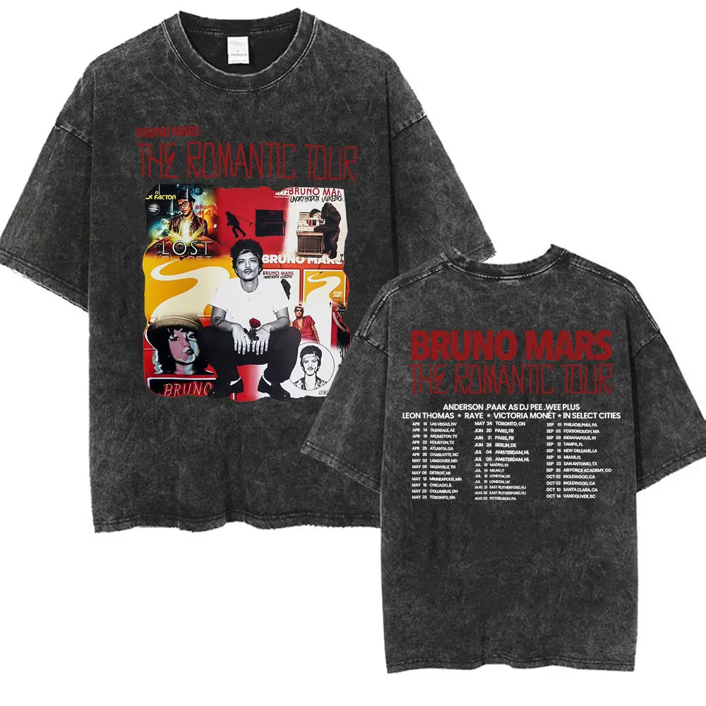 Hot Bruno Mars Singer Mineral Washed T-shirt